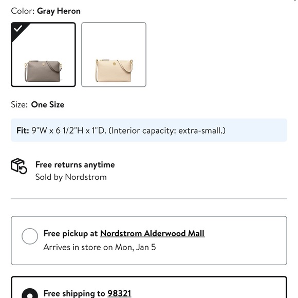 Tory Burch Taupe Leather Wristlet